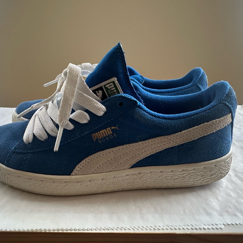 Puma Kids Blue Suede Sneakers
